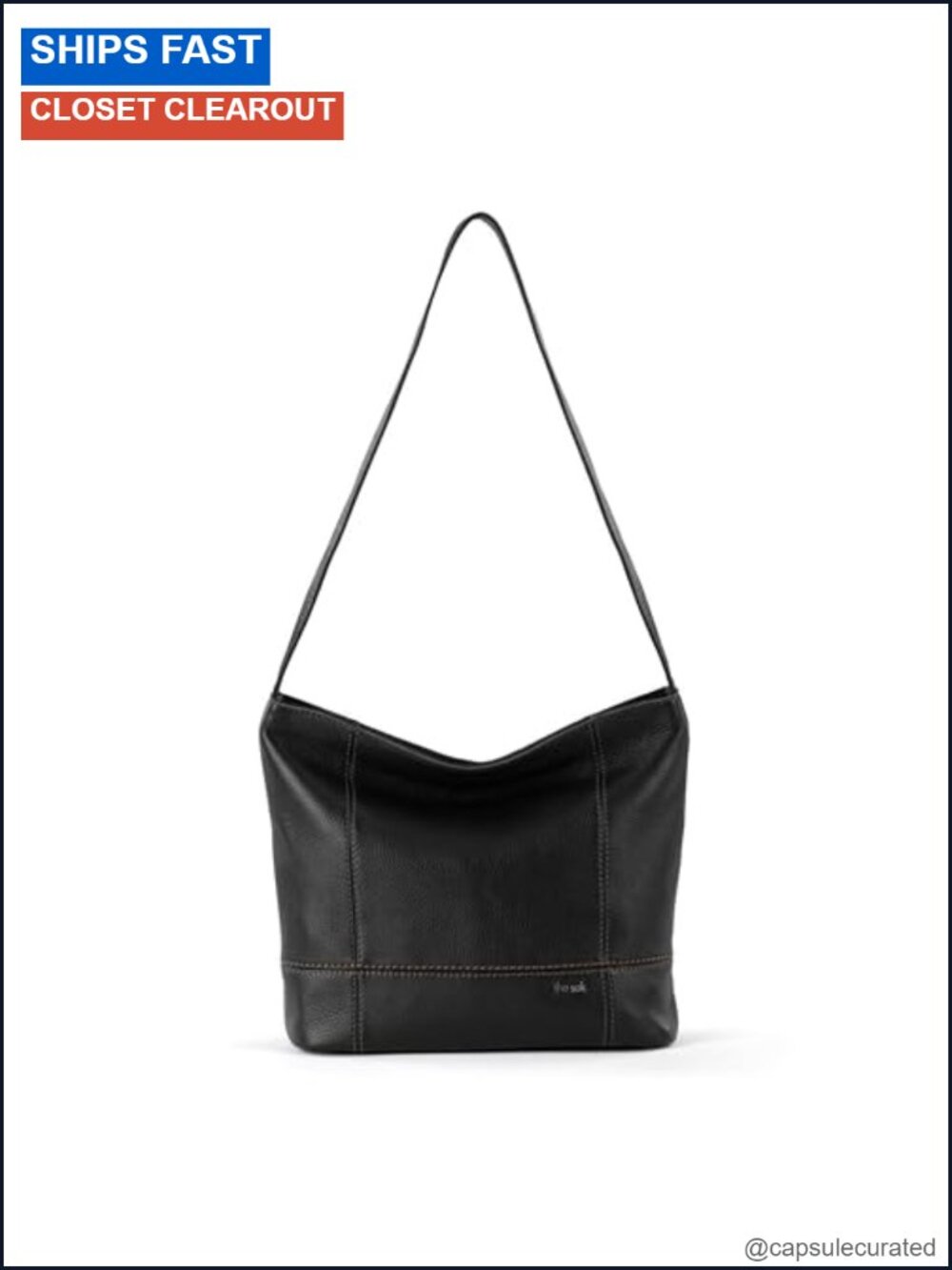 The Sak De Young Leather Hobo Bag - Shoulder Purse with Zipper Pocket